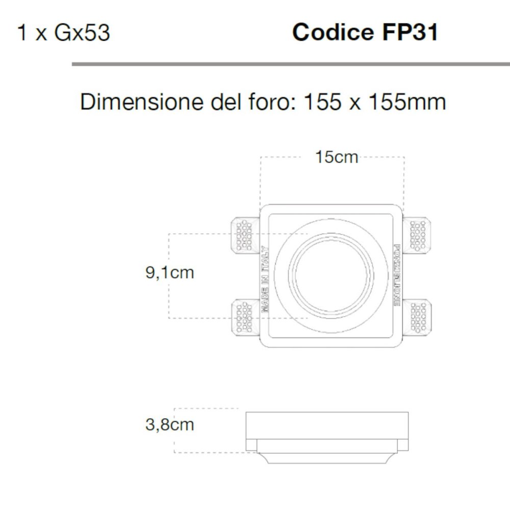Foco empotrable Lampadari Bartalini ATNIC FP31 GX53 LED