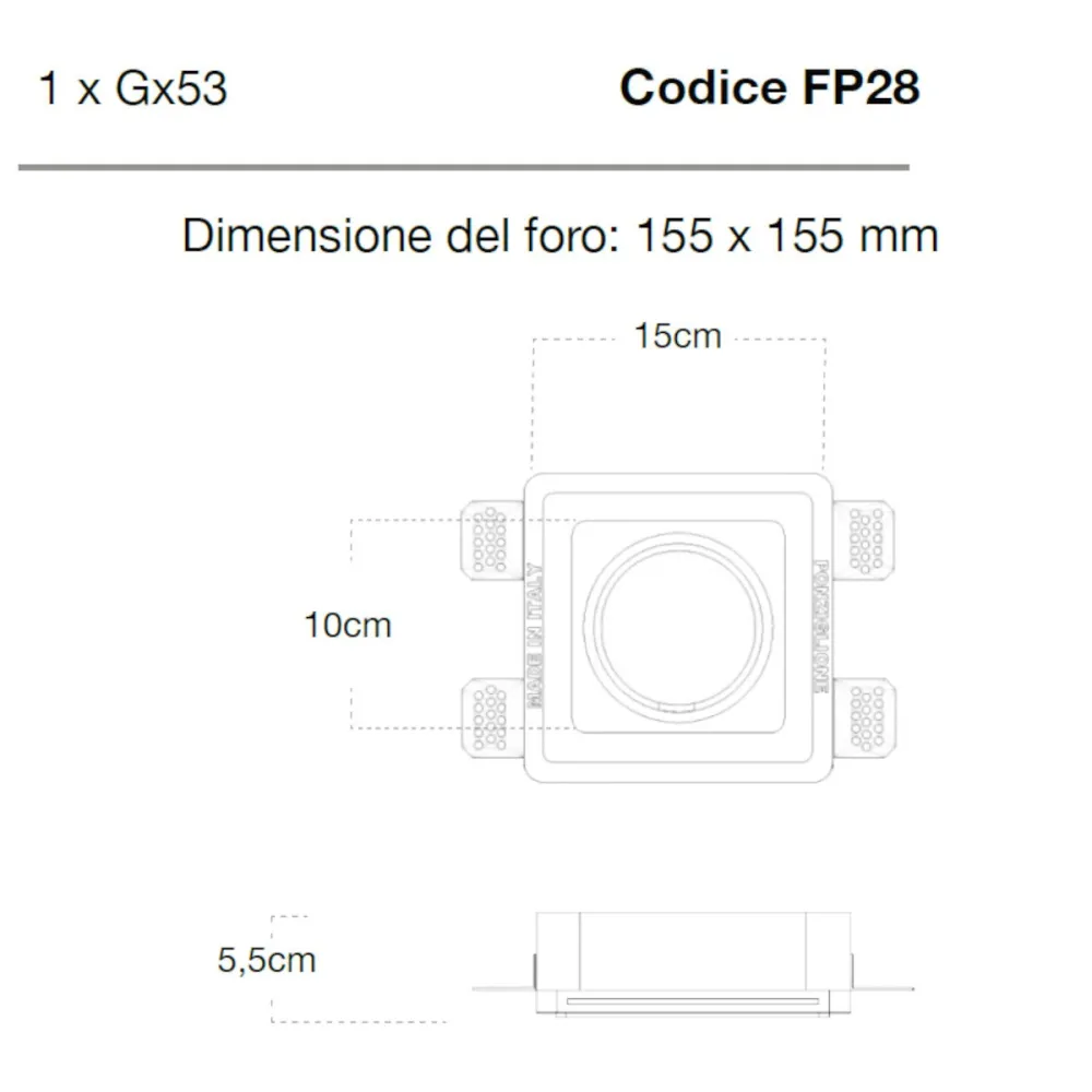 Foco empotrable Lampadari Bartalini NUS FP28 GX53 LED