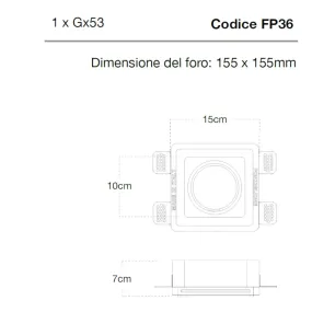 Foco empotrable Lampadari Bartalini LLEW FP36 GX53 LED