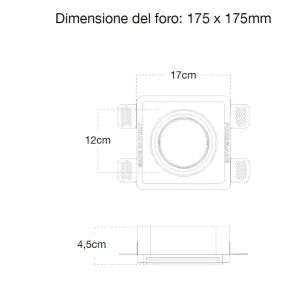 Spot encastré Lampadari Bartalini DNOP FP37 GX53 LED