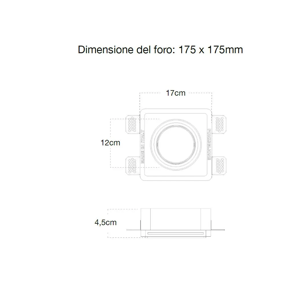 Spot encastré Lampadari Bartalini DNOP FP37 GX53 LED