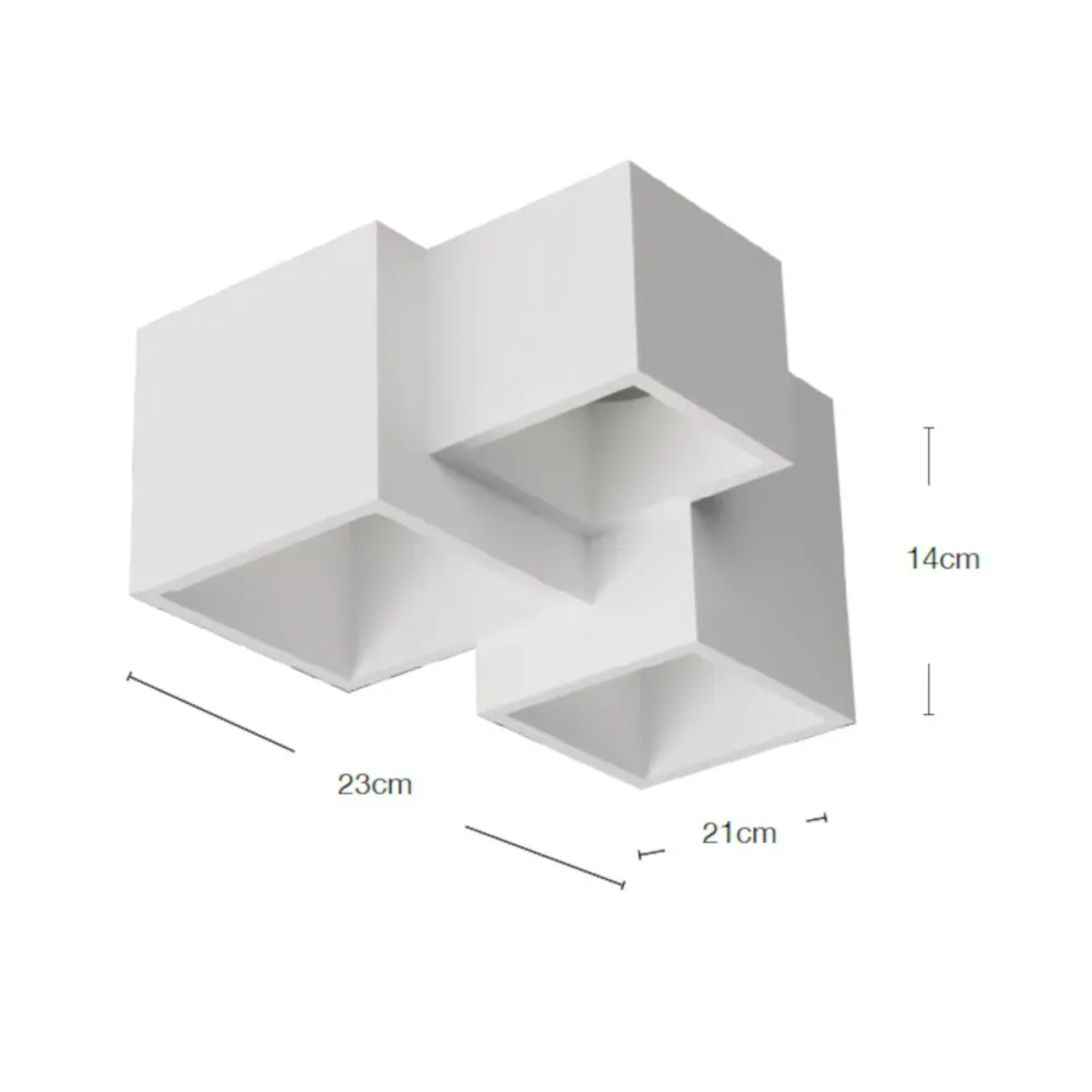 Deckenleuchte aus Gips Lampadari Bartalini PALP 3000 GU10 LED