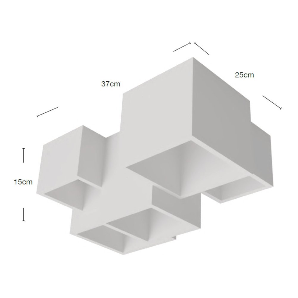 Deckenleuchte aus Gips Lampadari Bartalini PALP 5000 GU10 LED