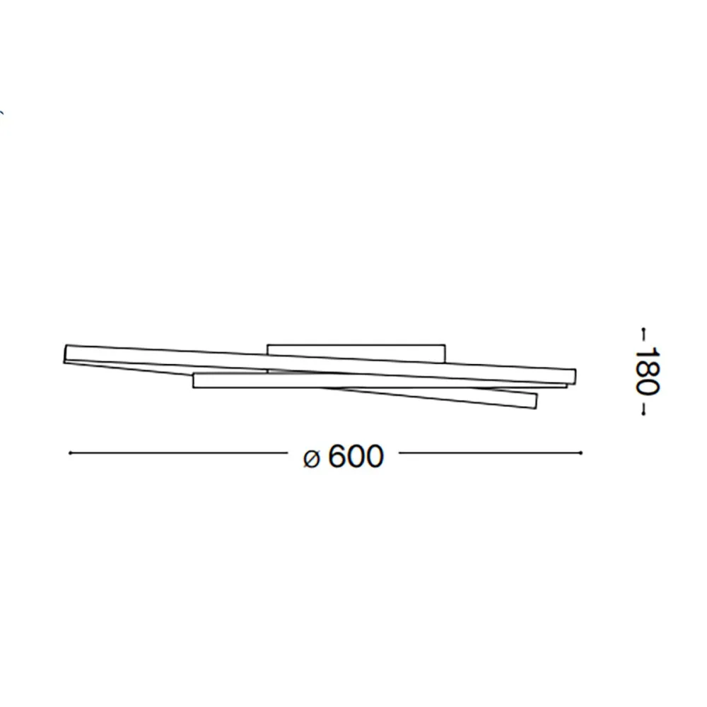 Lámpara de techo LED moderna Ideal Lux OZ 269412