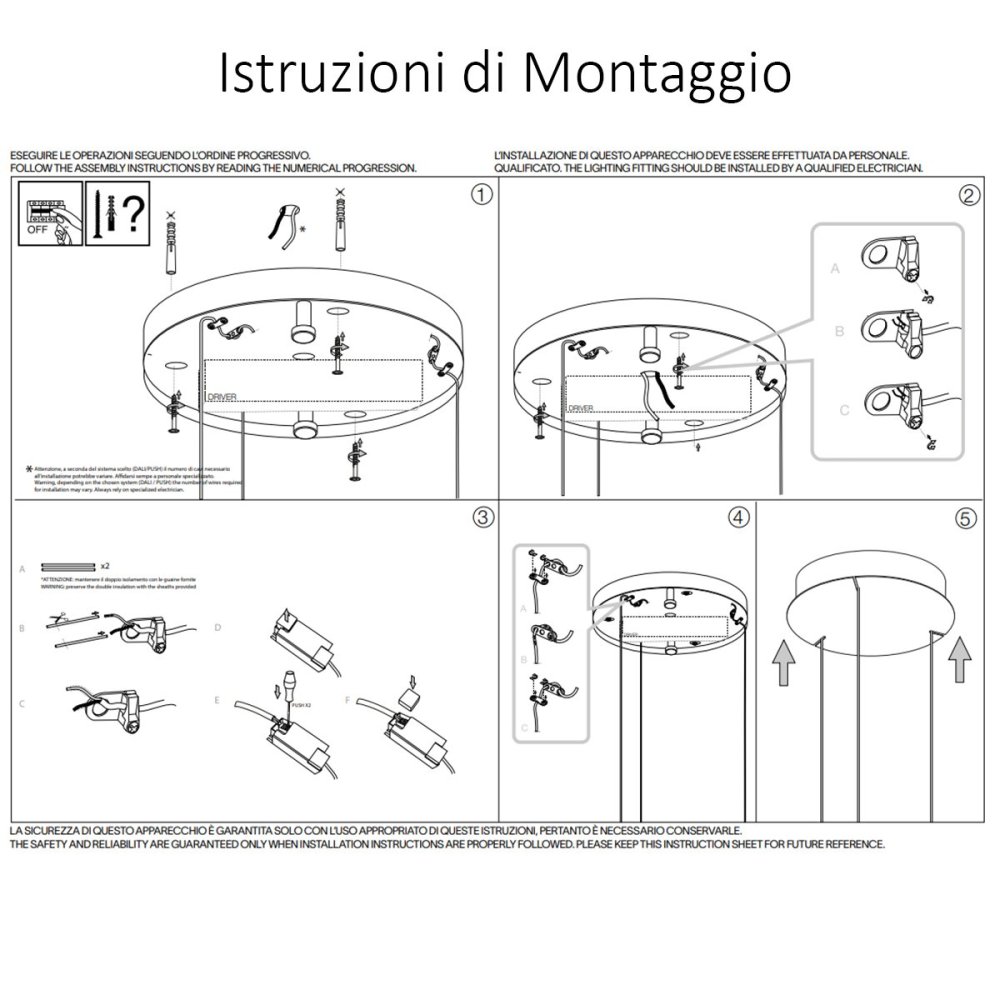 Lampadario led classica Ideal Lux OZ 269443