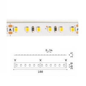 Nastro flessibile acciaio da esterno completa di striscia led Ideal Lux TESI 20MM 302294 NERO 10MT 100W IP20
