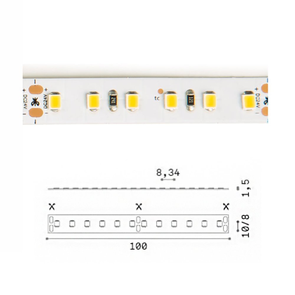 Nastro flessibile acciaio da esterno completa di striscia led Ideal Lux TESI 20MM 302294 NERO 10MT 100W IP20