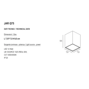 Lámpara de techo moderna Promoingross JAR Q75 LED