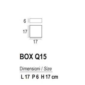 Lámpara de techo moderna Promoingross BOX Q15 Q30 Q50 Q80 LED