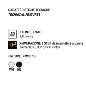 Promoingross BOUCLE A1 LED moderne Wandleuchte