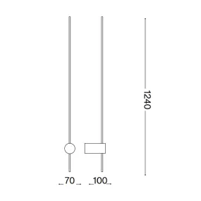 Aplique de pared LED Ideal Lux ESSENCE AP D124 341026