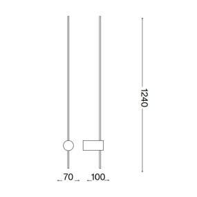 Ideal Lux ESSENCE AP D124 341026 LED-Wandleuchte