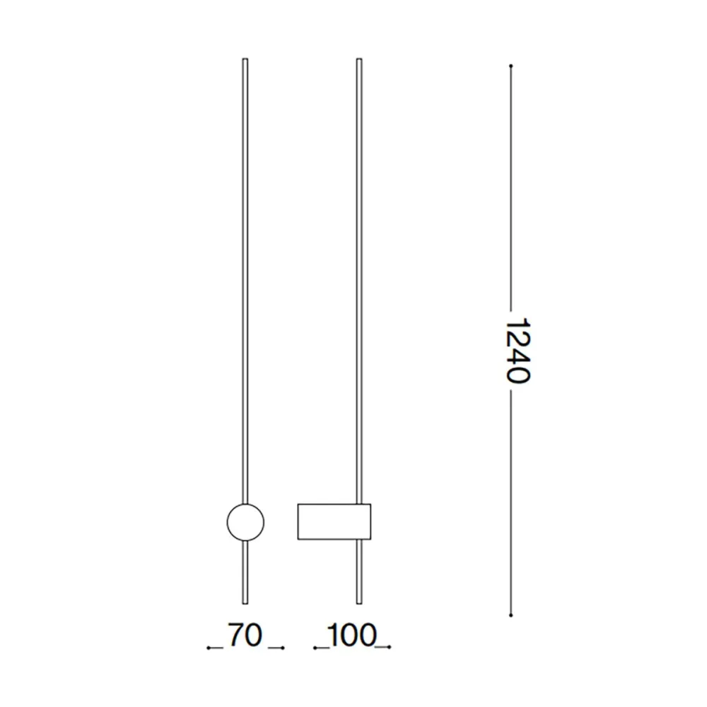 Aplique de pared LED Ideal Lux ESSENCE AP D124 341026