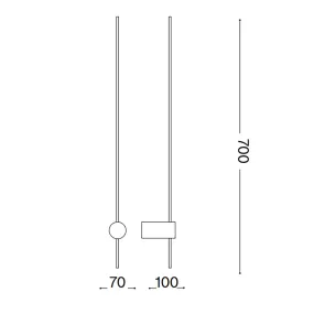 Aplique de pared LED Ideal Lux ESSENCE AP D070 341002