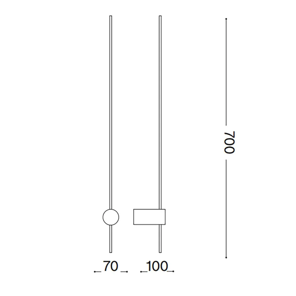 Aplique de pared LED Ideal Lux ESSENCE AP D070 341002
