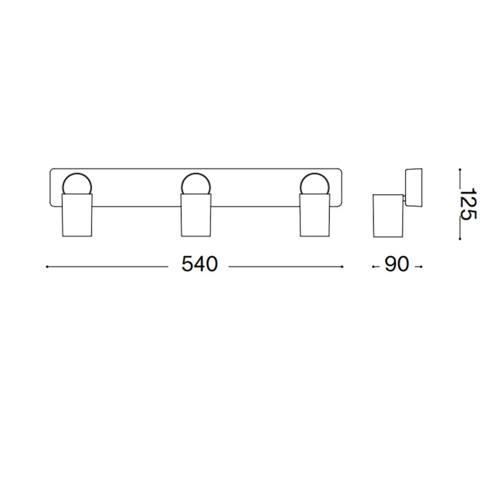 Pista moderna Ideal Lux RUDY 321516