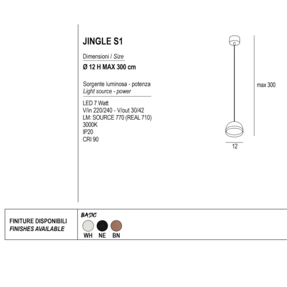 Lampadario moderno Promoingross JINGLE S1 LED