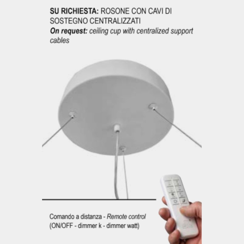 Lámpara de araña moderna Promoingross TRIS S65 NE LED