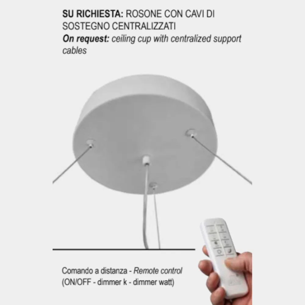 Lámpara de araña moderna Promoingross TRIS S65 NE LED