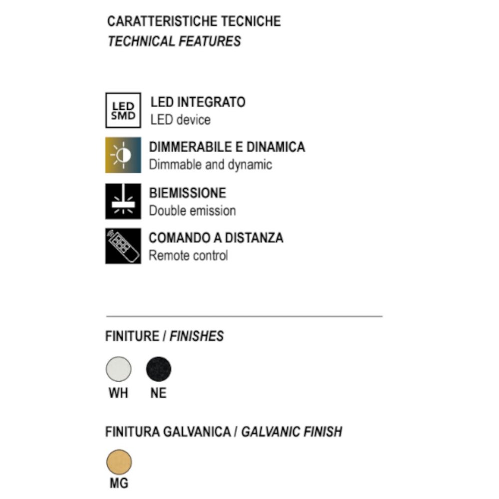Lámpara de araña moderna Promoingross TRIS S65 NE LED