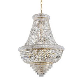 Lampadario cristallo Ideal Lux DUBAI 243528 E14 LED metallo ottone