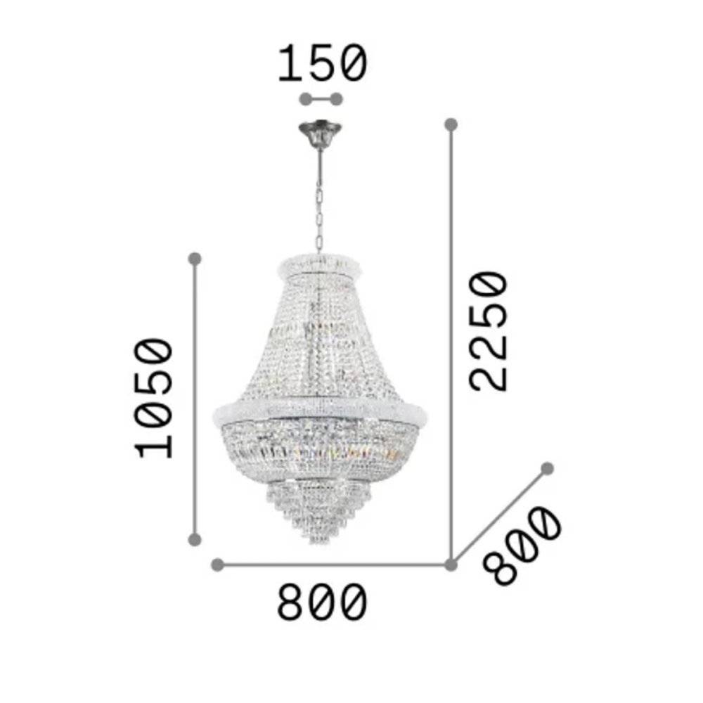 Lustre en cristal Ideal Lux DUBAI 243528
