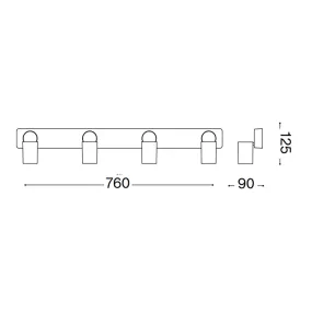 Ideal Lux RUDY 294827 WHITE moderne Schiene