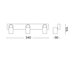 Pista moderna Ideal Lux RUDY 294810
