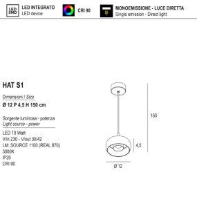Moderner Kronleuchter Promoingross HAT S1 LED