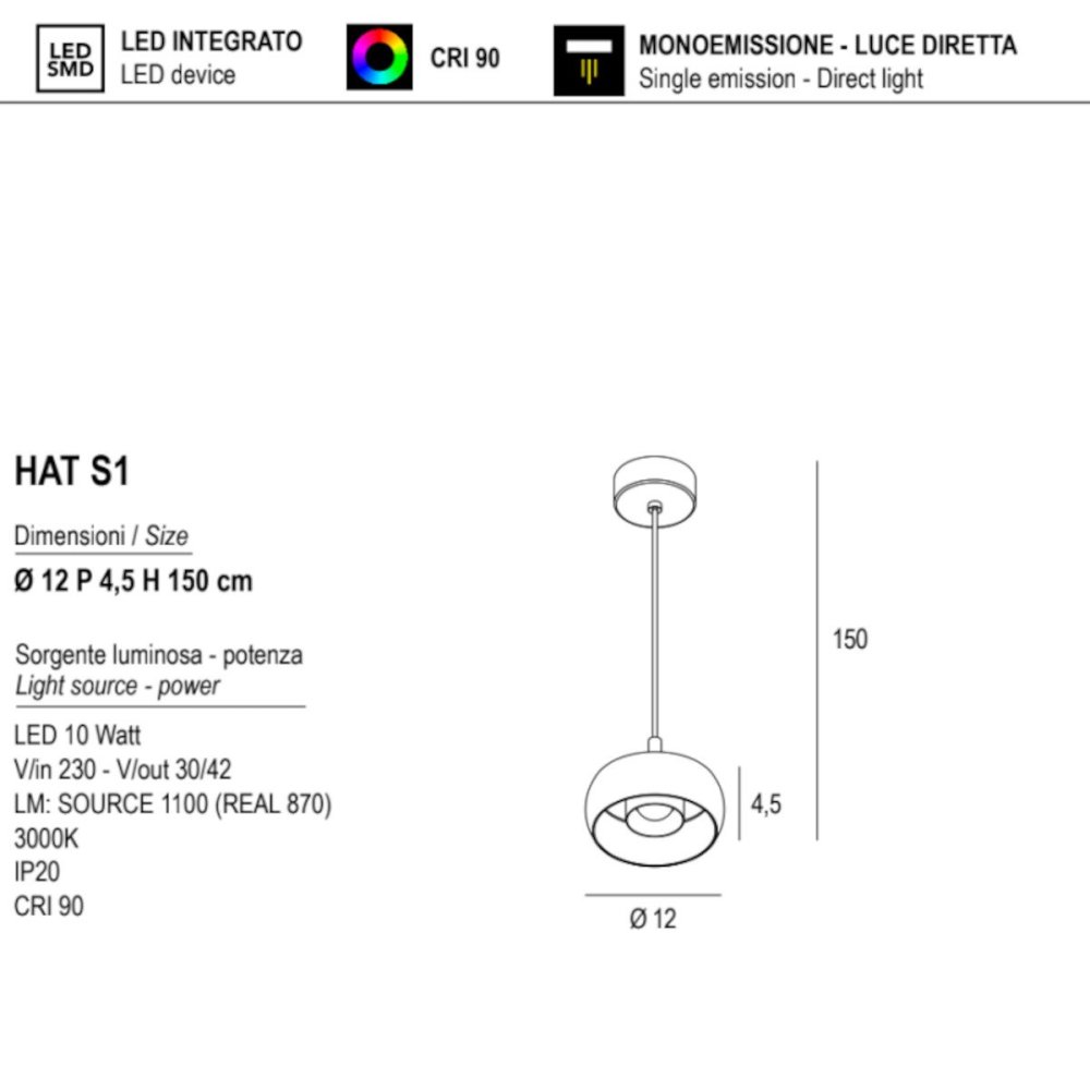 Moderner Kronleuchter Promoingross HAT S1 LED
