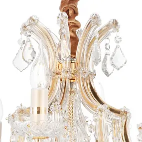 Lampadario cristallo oro...