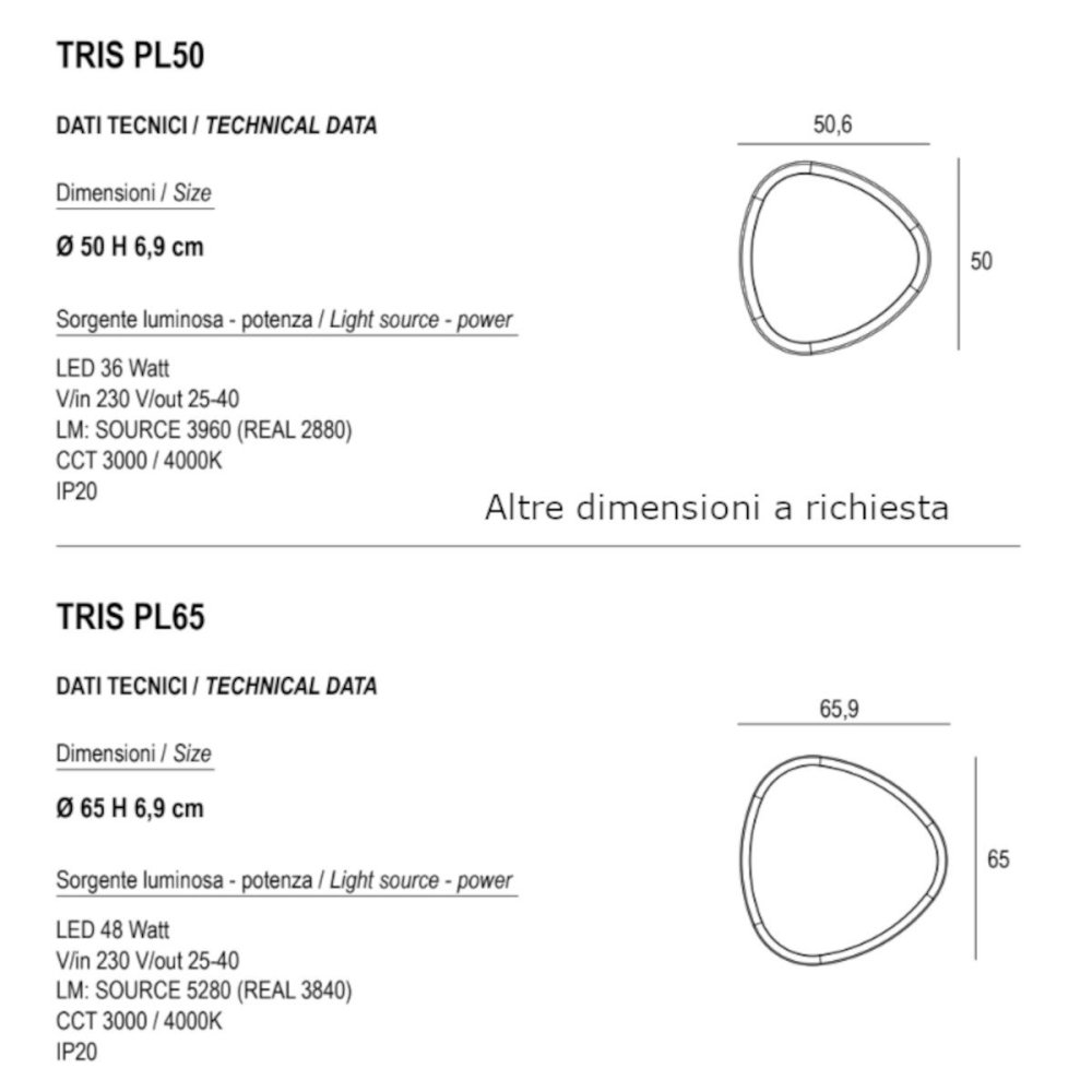 Lámpara de techo LED Promoingross TRIS PL35WH