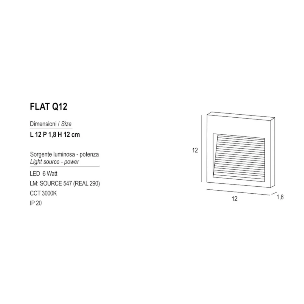 Foco de escalón LED FLAT Q12 Promoingross