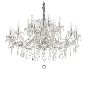 Lampadario cristallo cromo lucido Ideal Lux NAPOLEON SP18 CR 167268