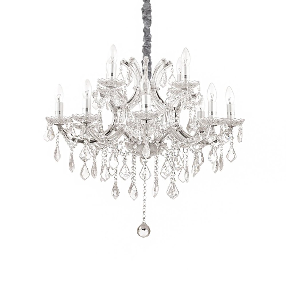 Ideal Lux NAPOLEON SP12 CR 167251 Kronleuchter aus poliertem Chromkristall