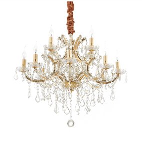 Lampadario cristallo cromo lucido Ideal Lux NAPOLEON SP12 OR 167404