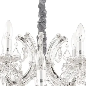 Lustre en cristal chromé...