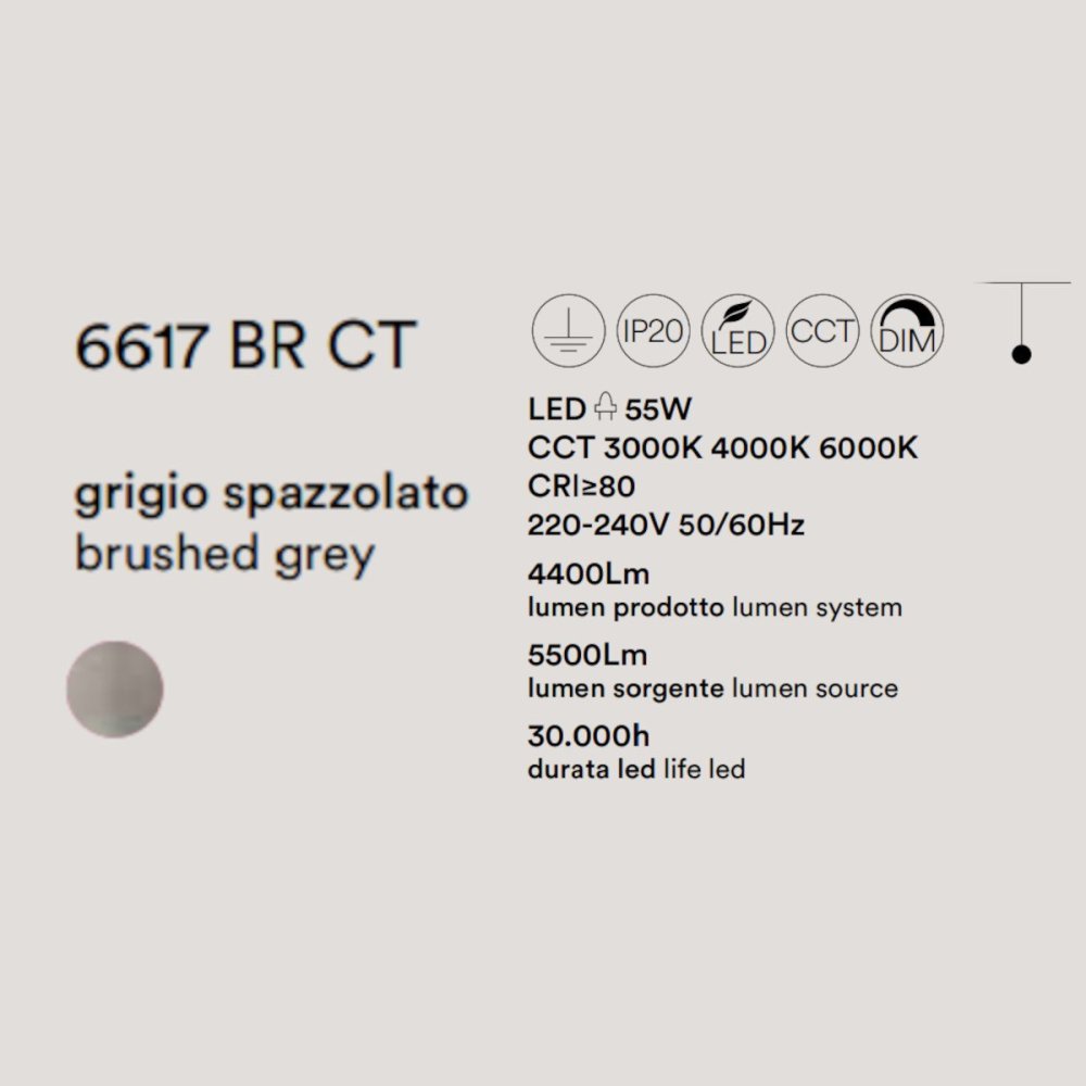 Perenz RITMO 6620 N LC schwarzer LED-Kronleuchter