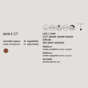 Lampadario classico Perenz RITMO 6618 E CT LED, sospensione