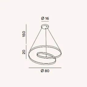 Lampadario classico Perenz RITMO 6618 E CT LED, sospensione