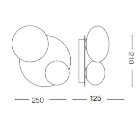 Klassische Wandleuchte Ideal Lux NINFEA 346533