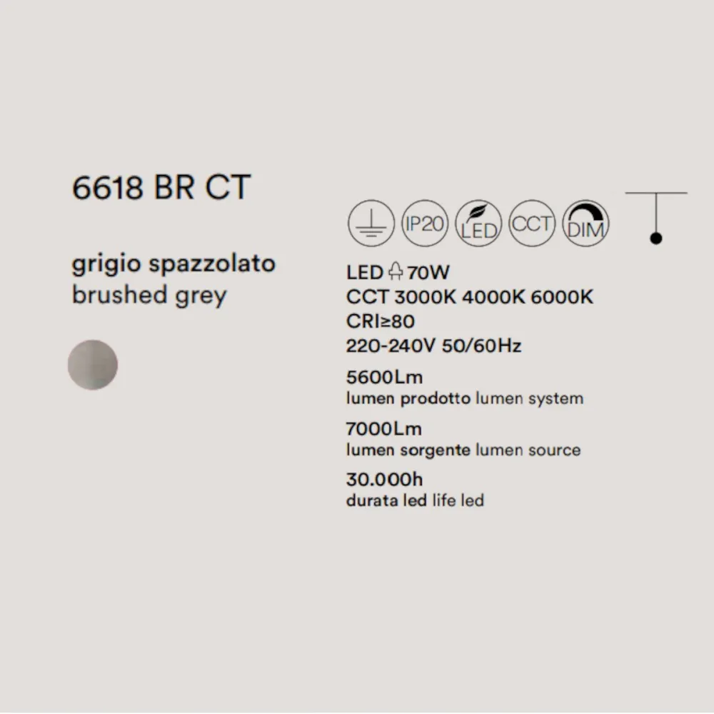 Lámpara de araña LED Perenz RITMO 6618 BR CT