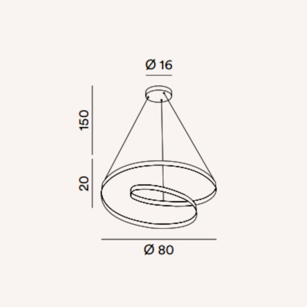 Perenz RITMO 6618 BR CT LED Kronleuchter