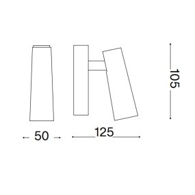 Aplique de pared PIPE Ideal Lux 280998