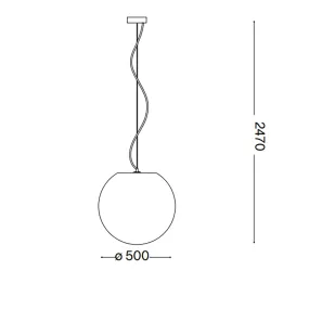 Lámpara colgante globo CARTA 226040 Ideal Lux