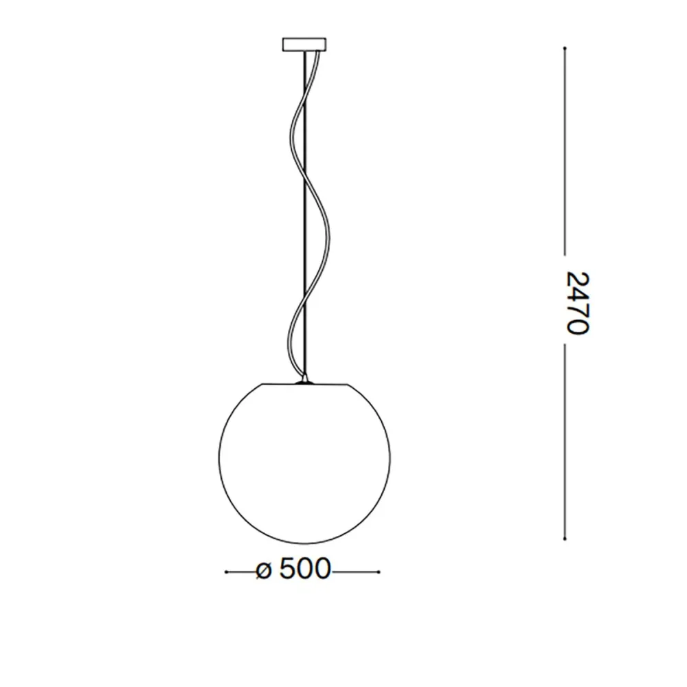 Lámpara colgante globo CARTA 226040 Ideal Lux