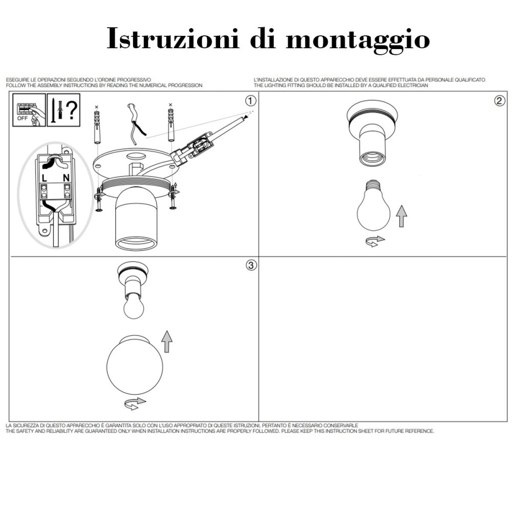 Plafonnier globe Ideal Lux CARTA 317120