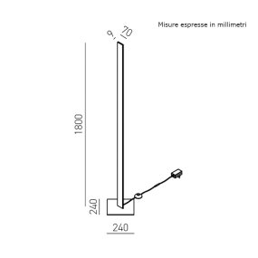 Lámpara de pie moderna Gea Luce EARTHA PT N LED