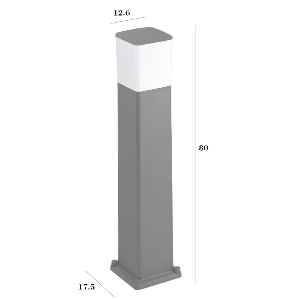 Lampioncino esterno Top Light COMO PA80 GRIGIO