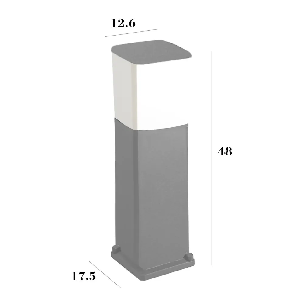 Farola de exterior Top Light COMO PA50 GRIS